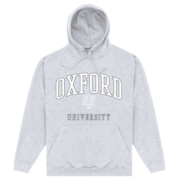 Oxford University Shield Heather Grey Hoodie