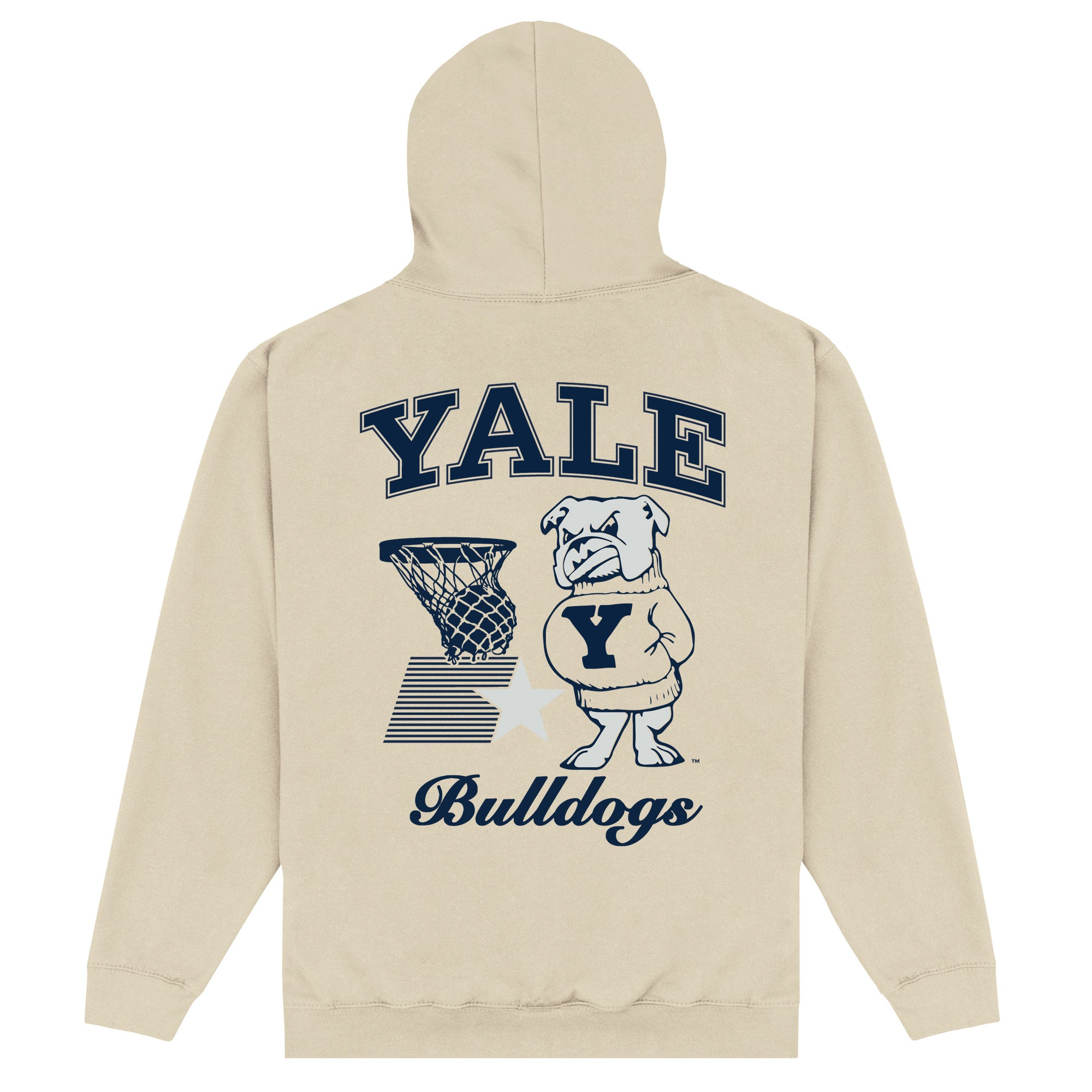 Yale Bulldogs Basketball Hoodie - Ecru