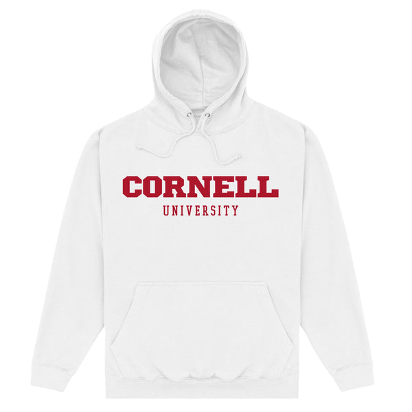 Cornell University Script White Hoodie