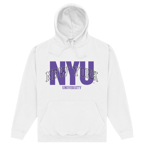 New York University NYU White Hoodie