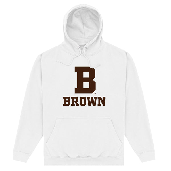 Brown University Initial Hoodie - White