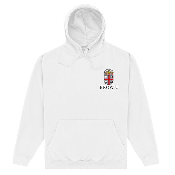 Brown University Emblem Hoodie - White