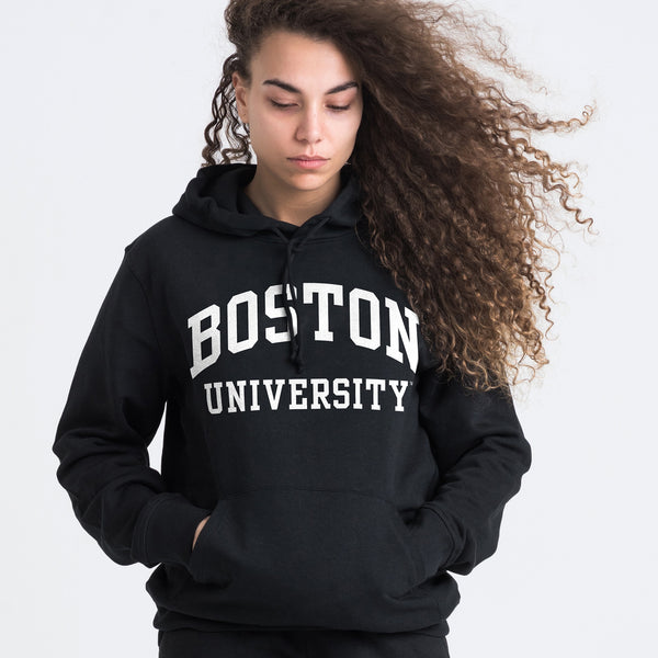 Boston University Script Black Hoodie
