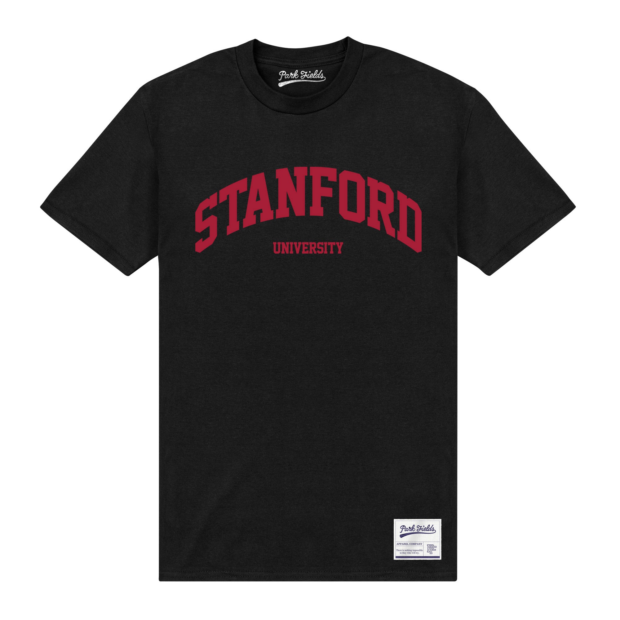 Stanford University Script Black T-Shirt