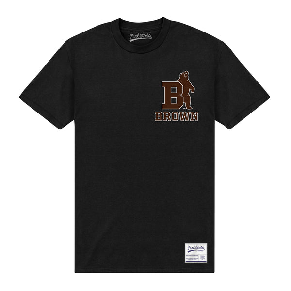 Brown University Small Initial T-Shirt - Black