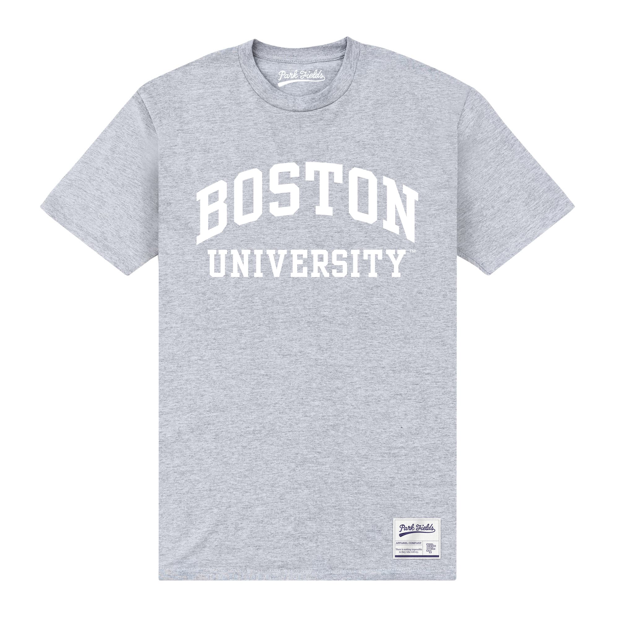 Boston University Script Heather Grey T-Shirt