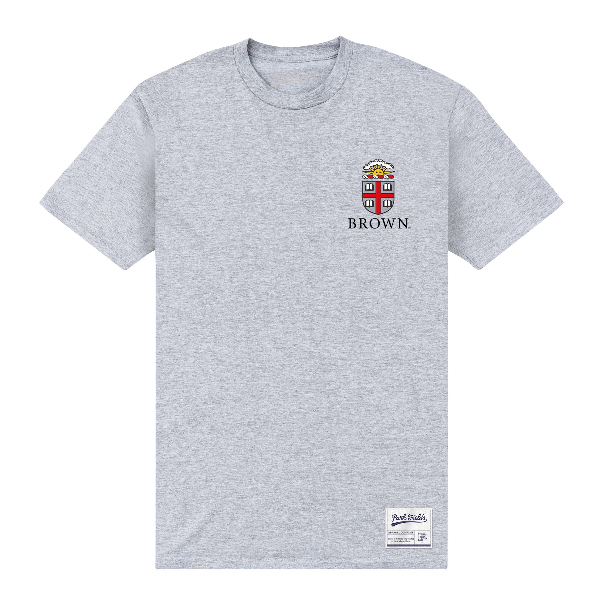 Brown University Emblem T-Shirt - Heather Grey