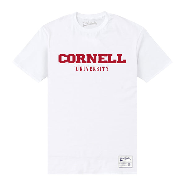Cornell University Script White T-Shirt