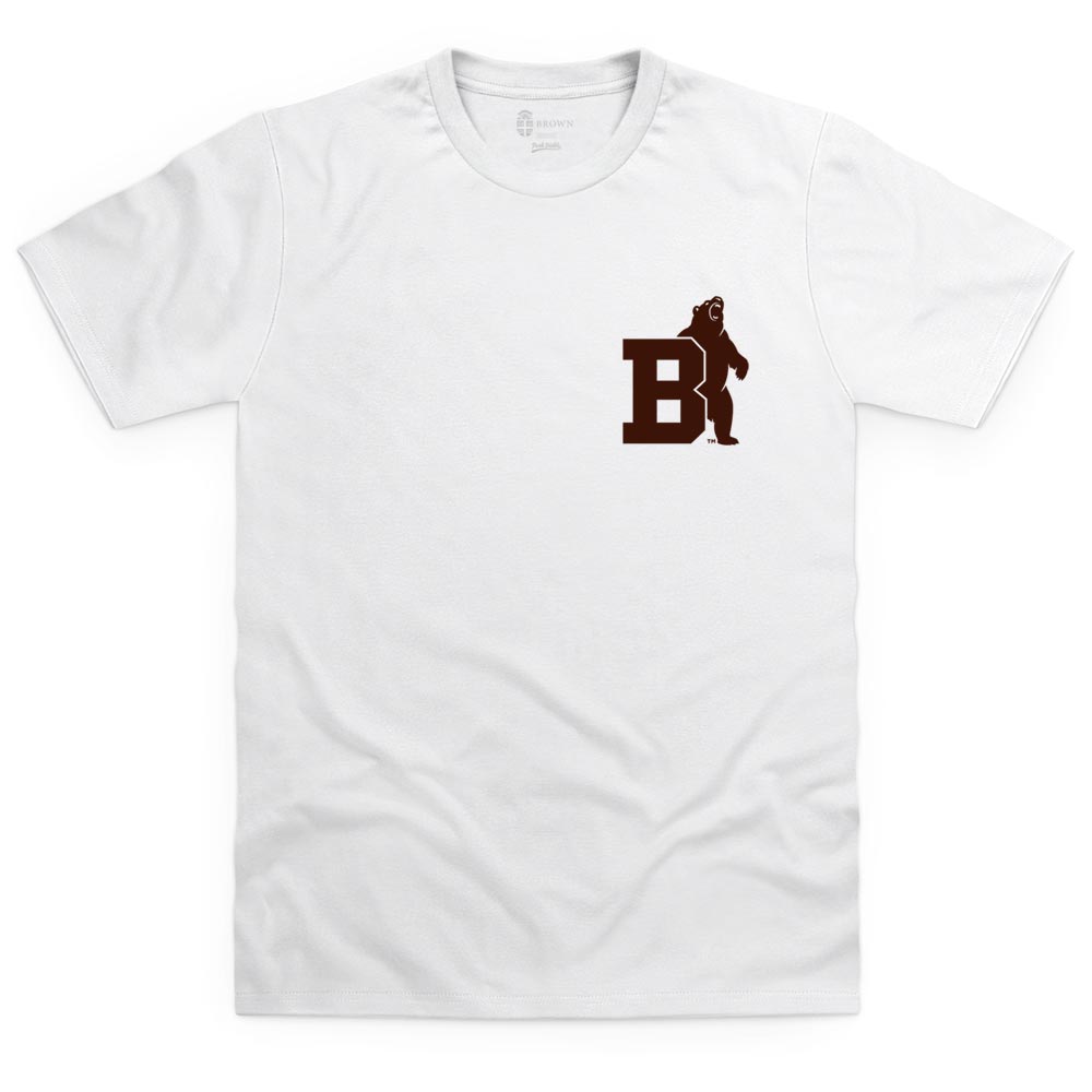 Brown University Small Initial T-Shirt - White